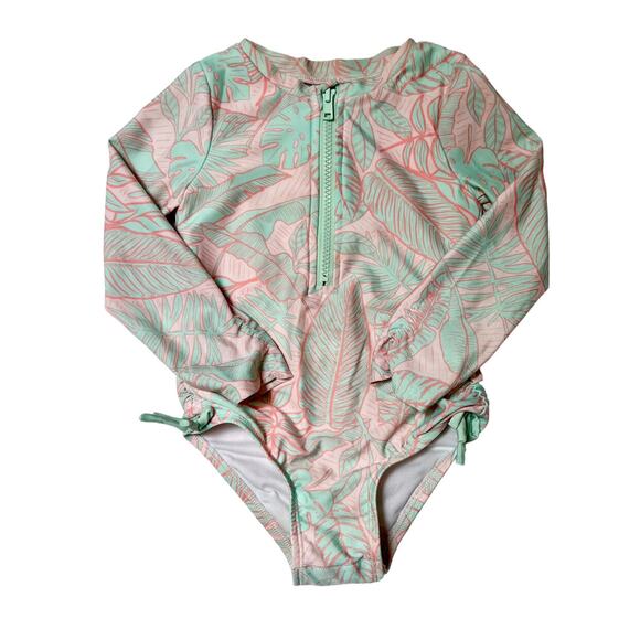 Cat & Jack One Piece Rash Guard Swim Suit 3T - Picture 1 of 6